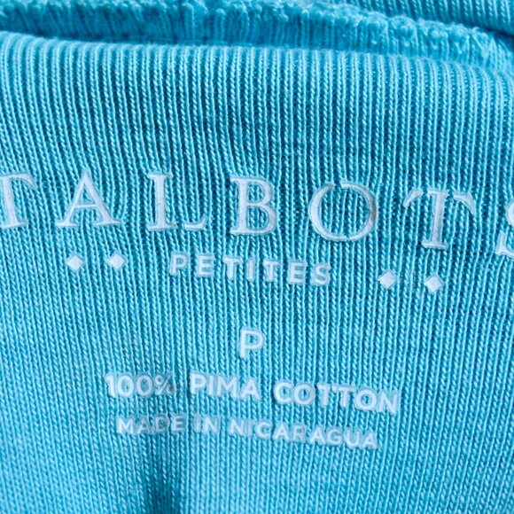 Talbots Petites Teal Blue Mock Neck Long Sleeve Top Size Petite (P) - Picture 3 of 3